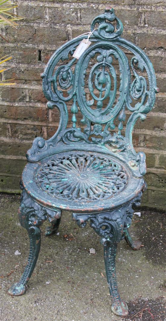 Cast iron garden chair